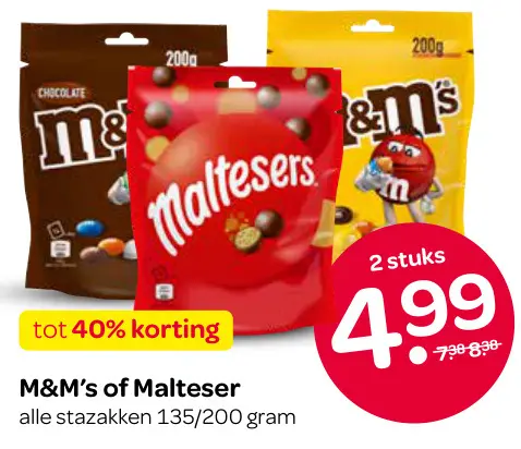 Aanbieding: M&M's of Malteser
