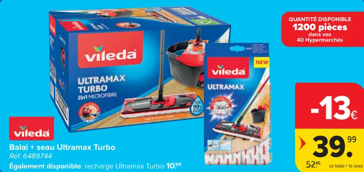 Offre: Balai + seau Ultramax Turbo