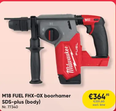 Promotie: M18 FUEL FHX-OX boorhamer