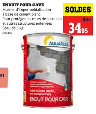 Offre: Enduit pour cave