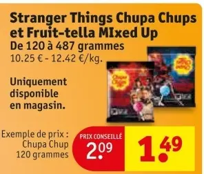 Offre: Stranger Things Chupa Chups et Fruit-tella Mixed up