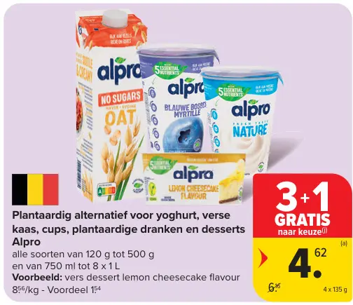Promotie: Plantaardig alternatief voor yoghurt, verse kaas, cups, plantaardige dranken en desserts