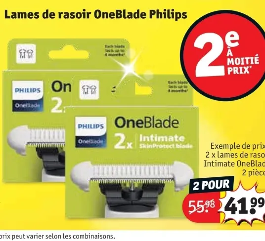 Offre: lames de rasoir OneBlade