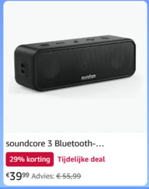 Aanbieding: soundcore 3 Bluetooth-Luidsprekers, Titanium Drivers, IPX7