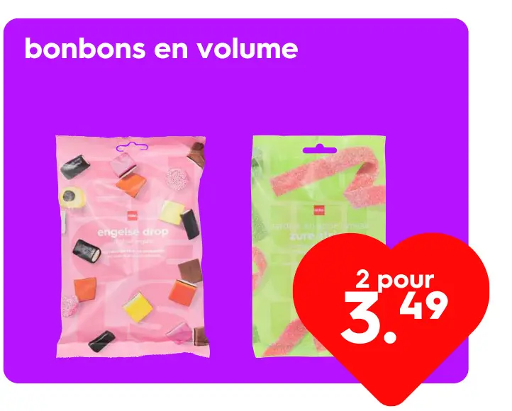 Offre: bonbons en volume