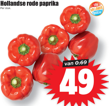 Aanbieding: Hollandse rode paprika