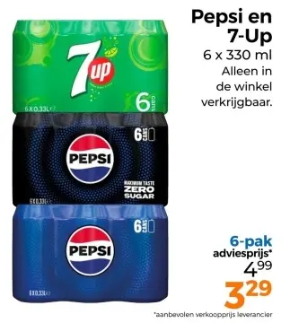 Aanbieding: Pepsi en 7-Up