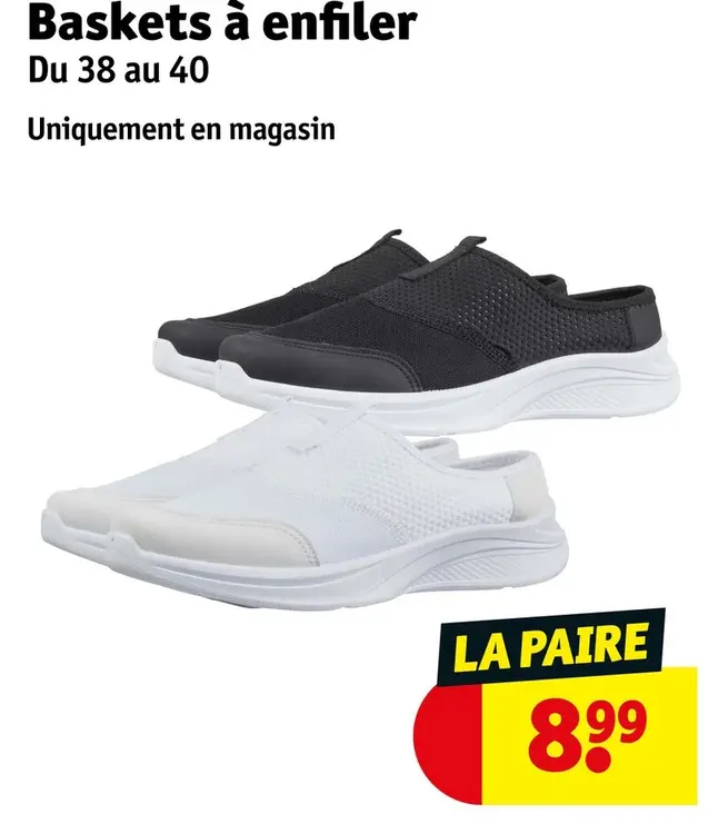 Offre: Baskets à enfiler