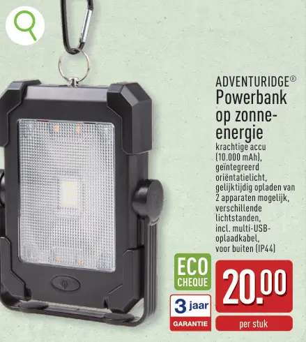 Promotie: Powerbank op zonne-energie