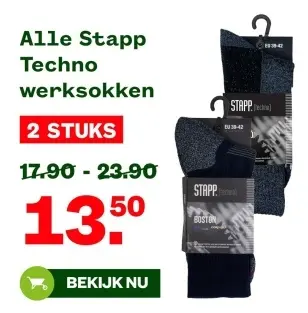 Aanbieding: Alle Stapp Techno werksokken