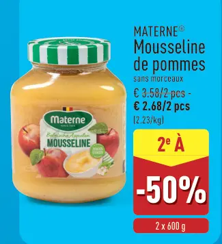 Offre: Mousseline de pommes