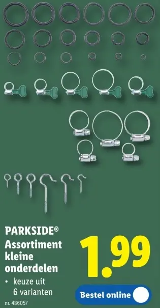 Promotie: Assortiment kleine onderdelen