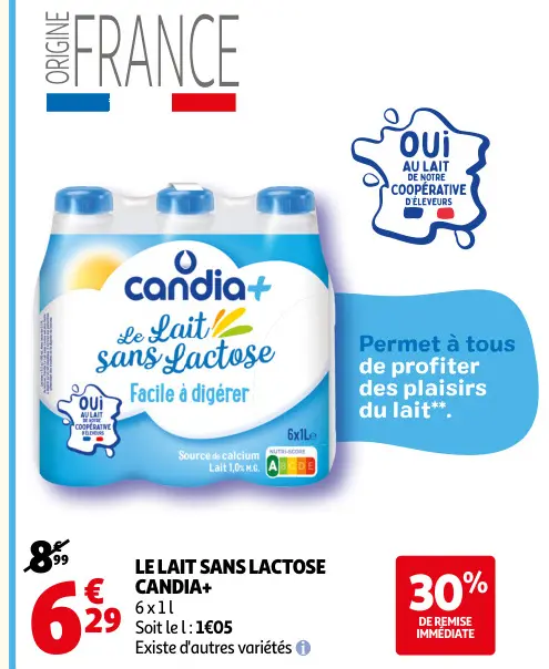Promotie: Le lait sans lactose