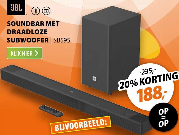 Aanbieding: Soundbar met draadloze subwoofer SB595