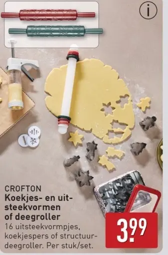 Aanbieding: Koekjes- en uitsteekvormen of deegroller