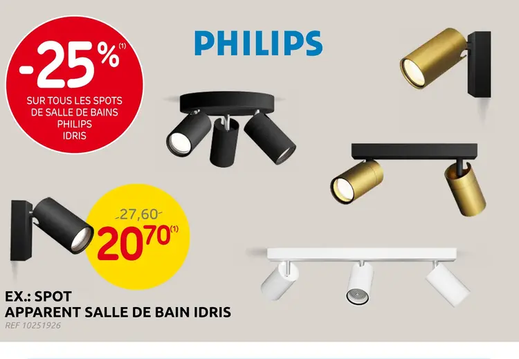 Offre: Spot apparent salle de bain idris