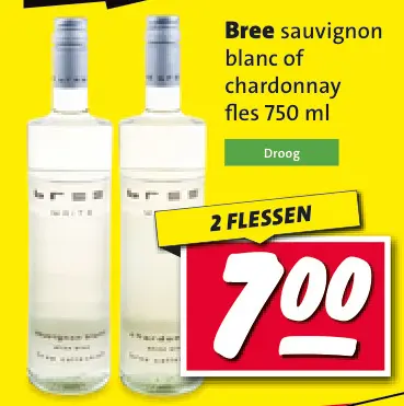 Aanbieding: Bree sauvignon blanc of chardonnay