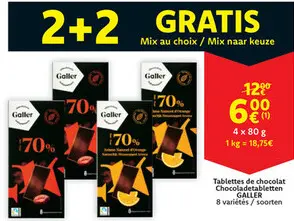 Offre: Tablettes de chocolat / Chocoladetabletten