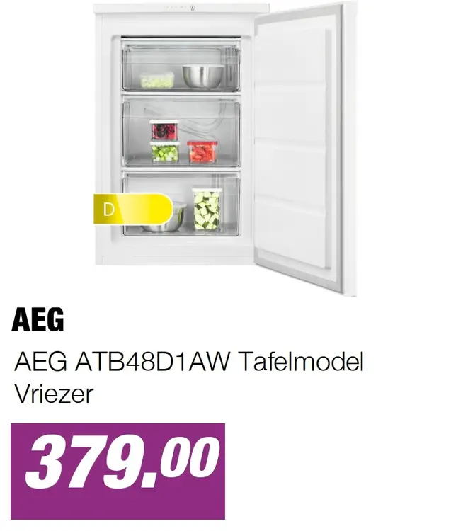 Aanbieding: AEG ATB48D1AW Tafelmodel Vriezer
