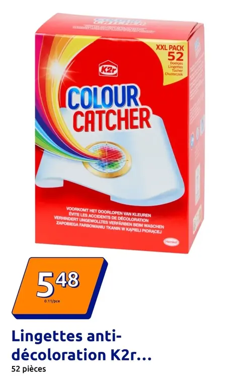 Offre: Lingettes anti-décoloration K2r