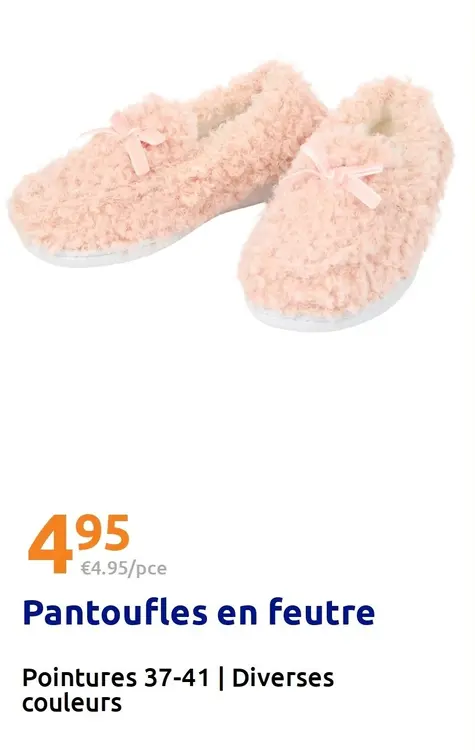 Offre: Pantoufles en feutre