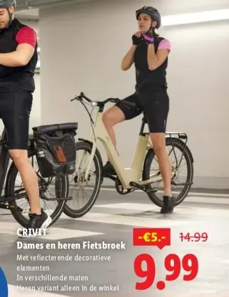 Aanbieding: Dames en heren fietsbroek
