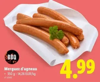 Offre: Merguez d'agneau