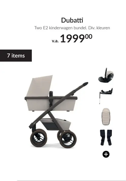 Aanbieding: Dubatti Two E2 kinderwagen bundel