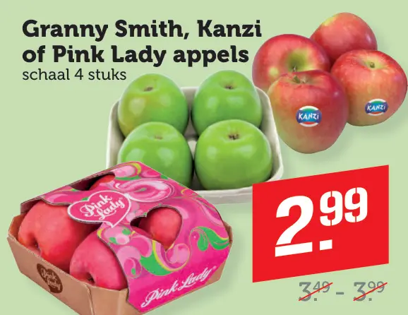 Aanbieding: Granny Smith, Kanzi of Pink Lady appels