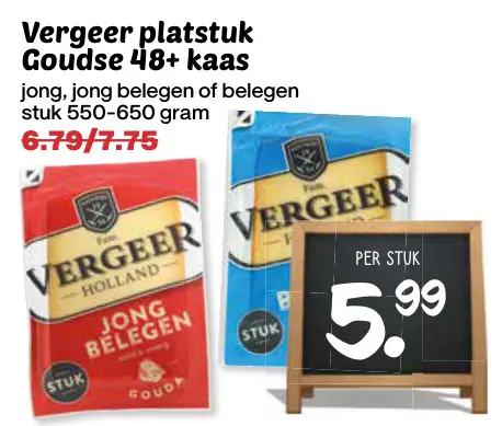 Aanbieding: Platstuk Goudse 48+ kaas