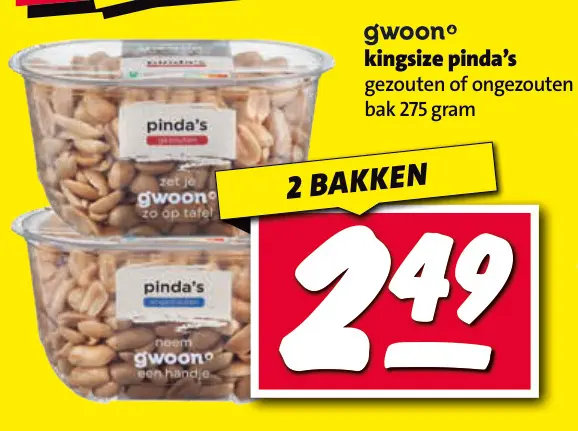 Aanbieding: kingsize pinda's