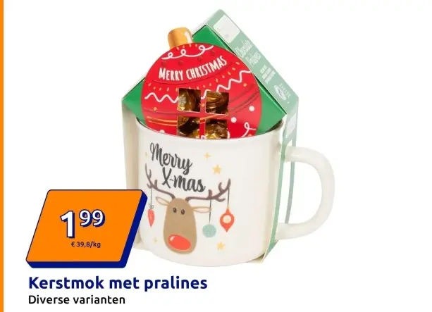 Aanbieding: Kerstmok met pralines