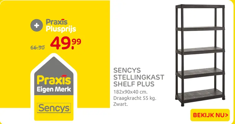 Aanbieding: Sencys Stellingkast Shelf Plus