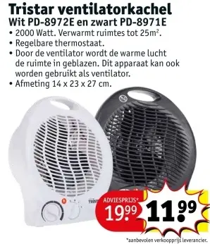 Promotie: Tristar ventilatorkachel