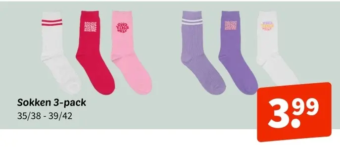 Aanbieding: Sokken 3-pack