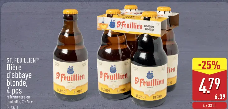 Offre: Bière d'abbaye blonde