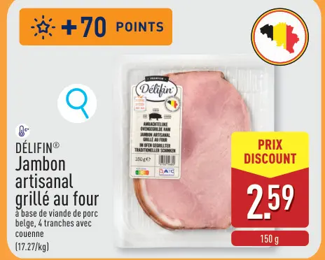 Offre: Jambon artisanal grillé au four