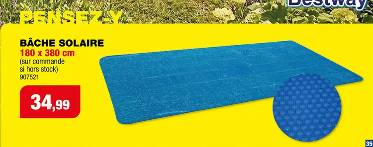 Offre: Bestway bâche solaire pour piscine 400x211x81 cm