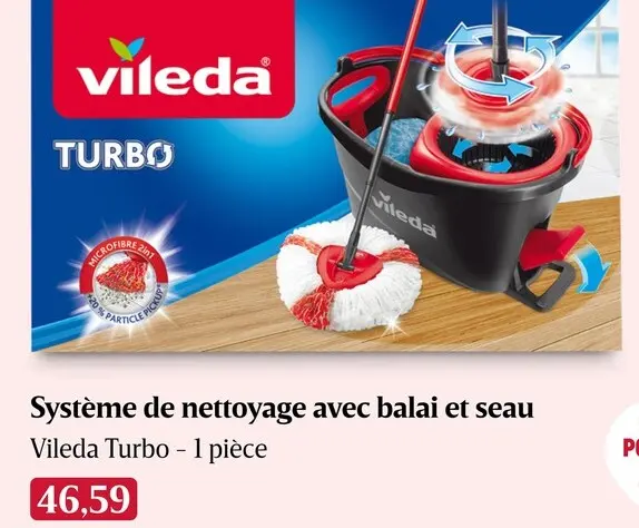 Offre: Système de nettoyage avec balai et seau