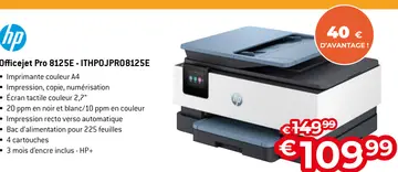 Offre: Officejet Pro 8125E - ITHPOJPR08125E