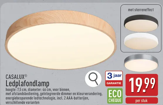 Promotie: Ledplafondlamp