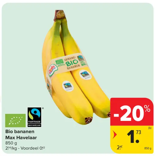 Promotie: Bio bananen Max Havelaar
