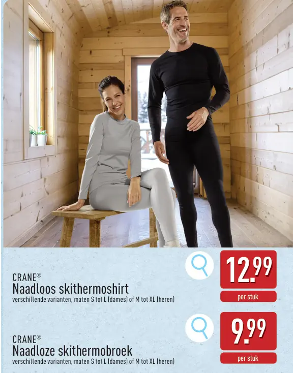 Aanbieding: Naadloos skithermoshirt