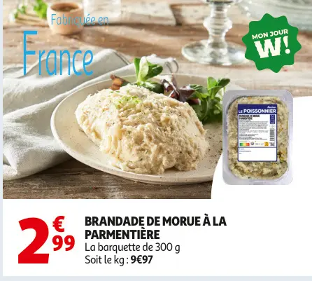 Offre: Brandade de morue à la parmentière