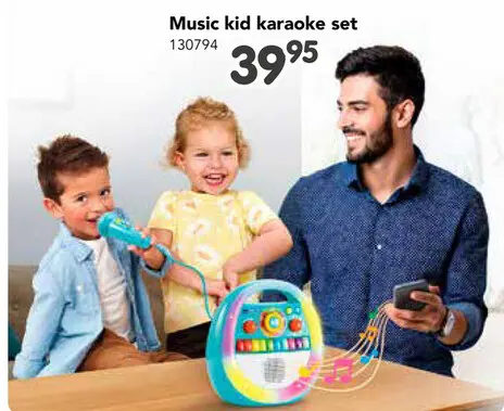 Aanbieding: Music kid karaoke set