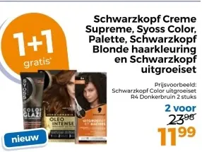Aanbieding: Creme Supreme, Syoss Color, Palette, Schwarzkopf Blonde haarkleuring en uitgroeiset
