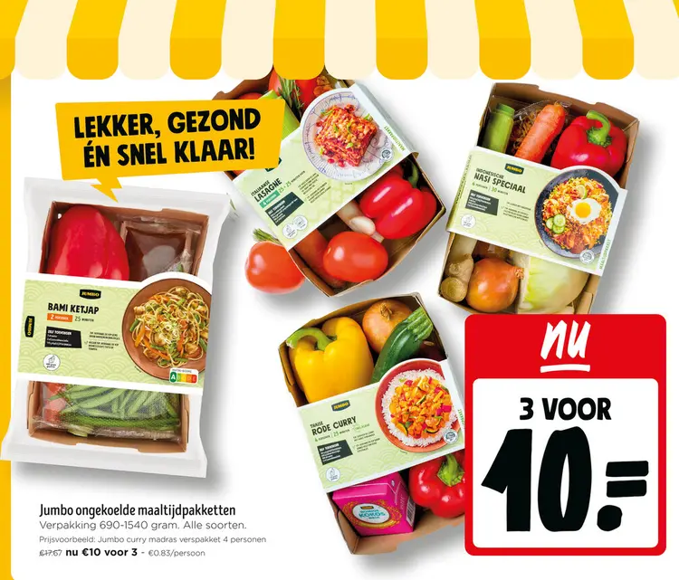 Promotie: Jumbo ongekoelde maaltijdpakketten