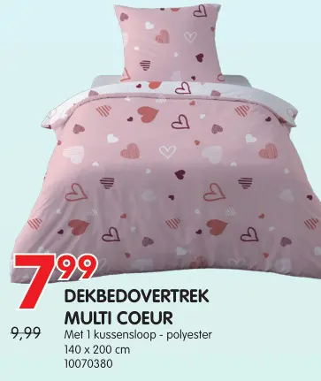 Promotie: Dekbedovertrek multi coeur