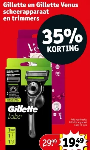 Aanbieding: Gillette en Gillette Venus scheerapparaat en trimmers