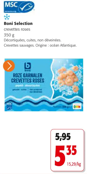 Offre: Crevettes roses